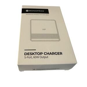 Monoprice 60W USB‑C 5‑Port Desktop Charging Station MacBook iPad iPhone Galaxy